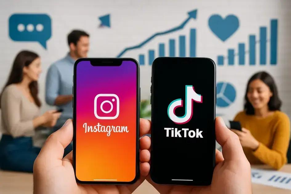 As tendências de 2025: compra de seguidores Instagram vs TikTok