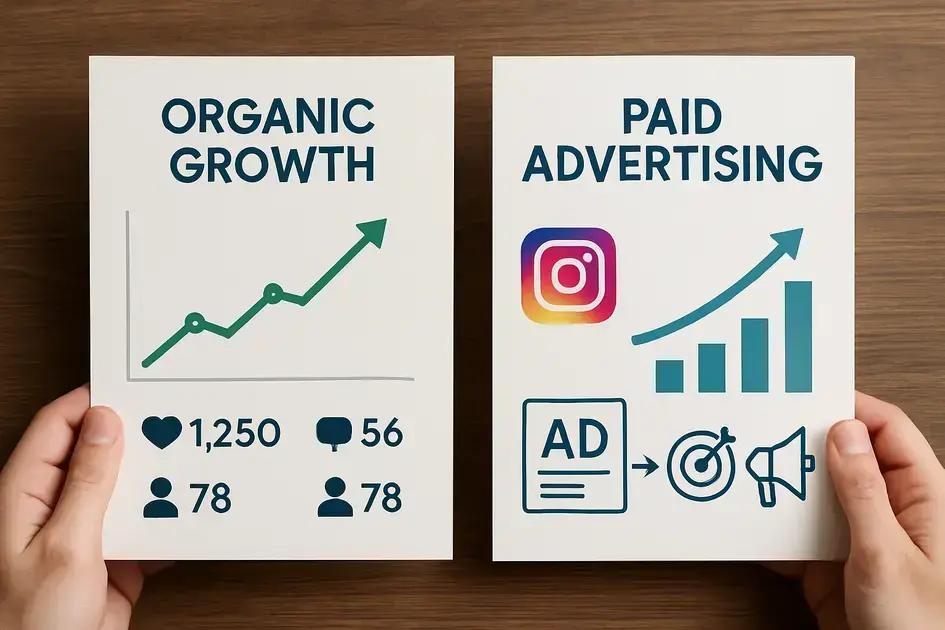Crescimento orgânico vs pago: qual escolher para o Instagram