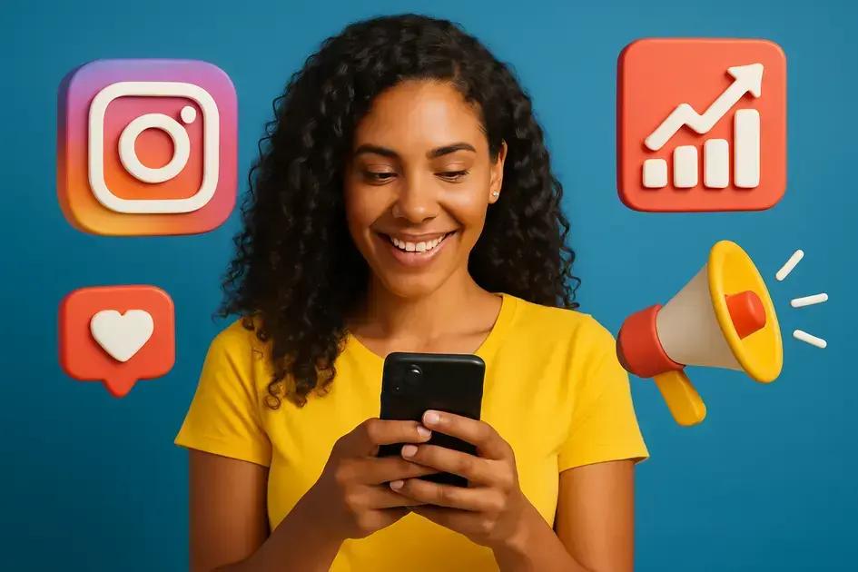 Crescimento de perfis brasileiros com seguidores reais Instagram