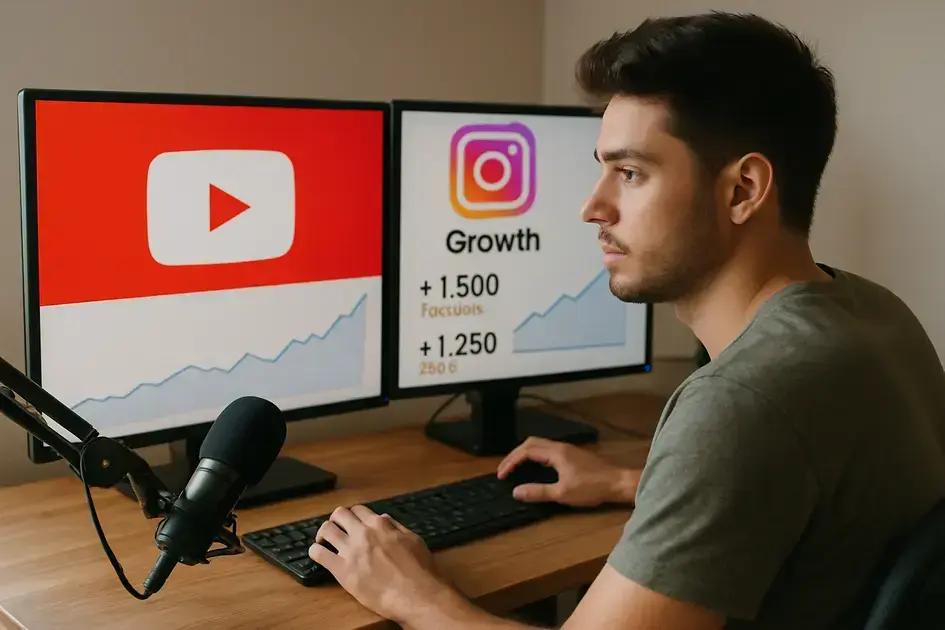 Engajamento cruzado entre YouTube e Instagram para alcance máximo